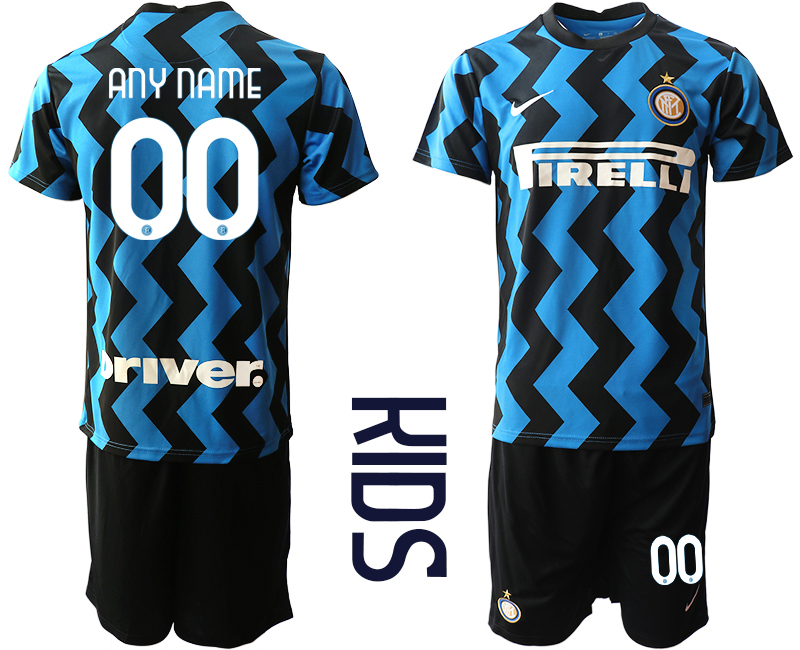 Youth 2020-2021 club Inter Milan home customized blue Soccer Jerseys
